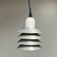 Pair of vintage pendant lights - 70s design metal lamps