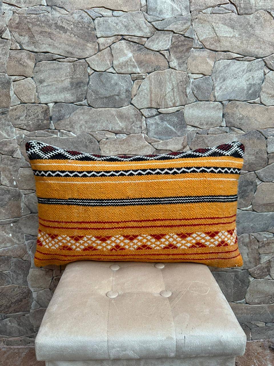 Vintage Moroccan Berber Wool Cushion Cover