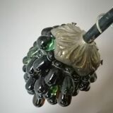 Art deco lamp, bunches of grapes in Murano glass, bronze base