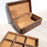 Old wooden box with locker