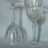 Lot 6 crystal glasses of Arques collection "Constance"