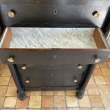 Empire chest of drawers in blackened wood