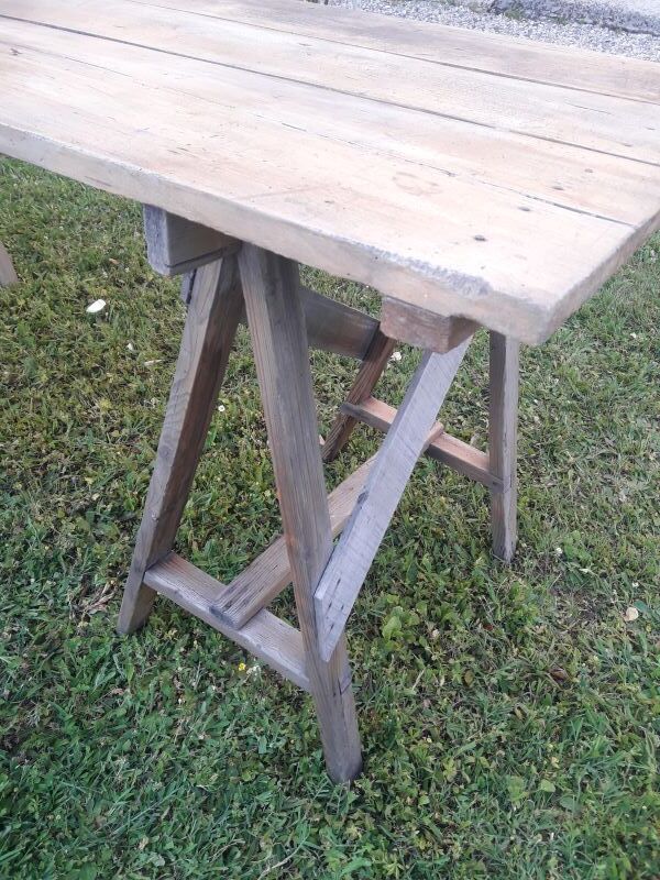 table tréteaux 2m atelier campagne ancienne