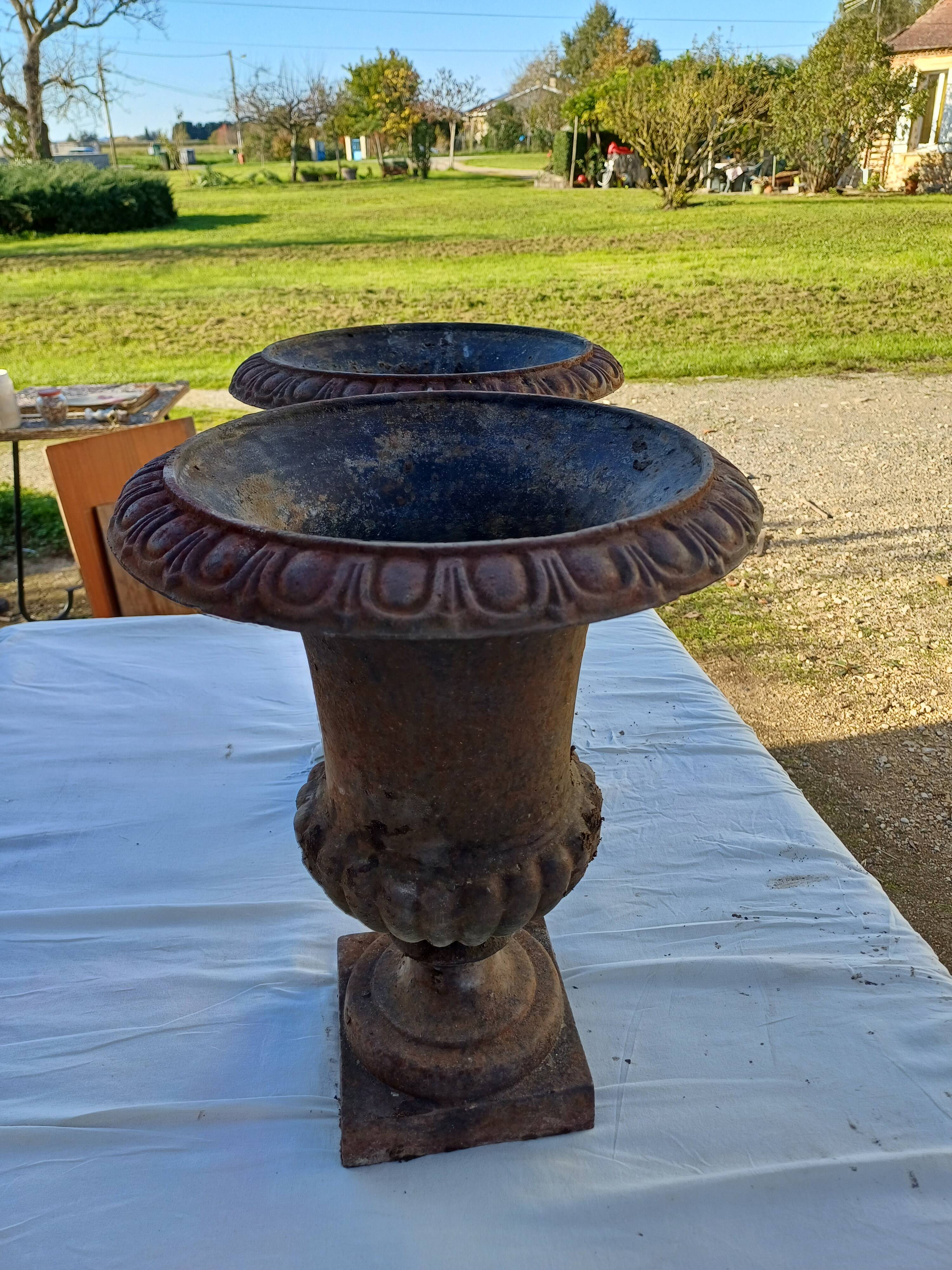 Paire de Vases Médicis Fonte 19 ème