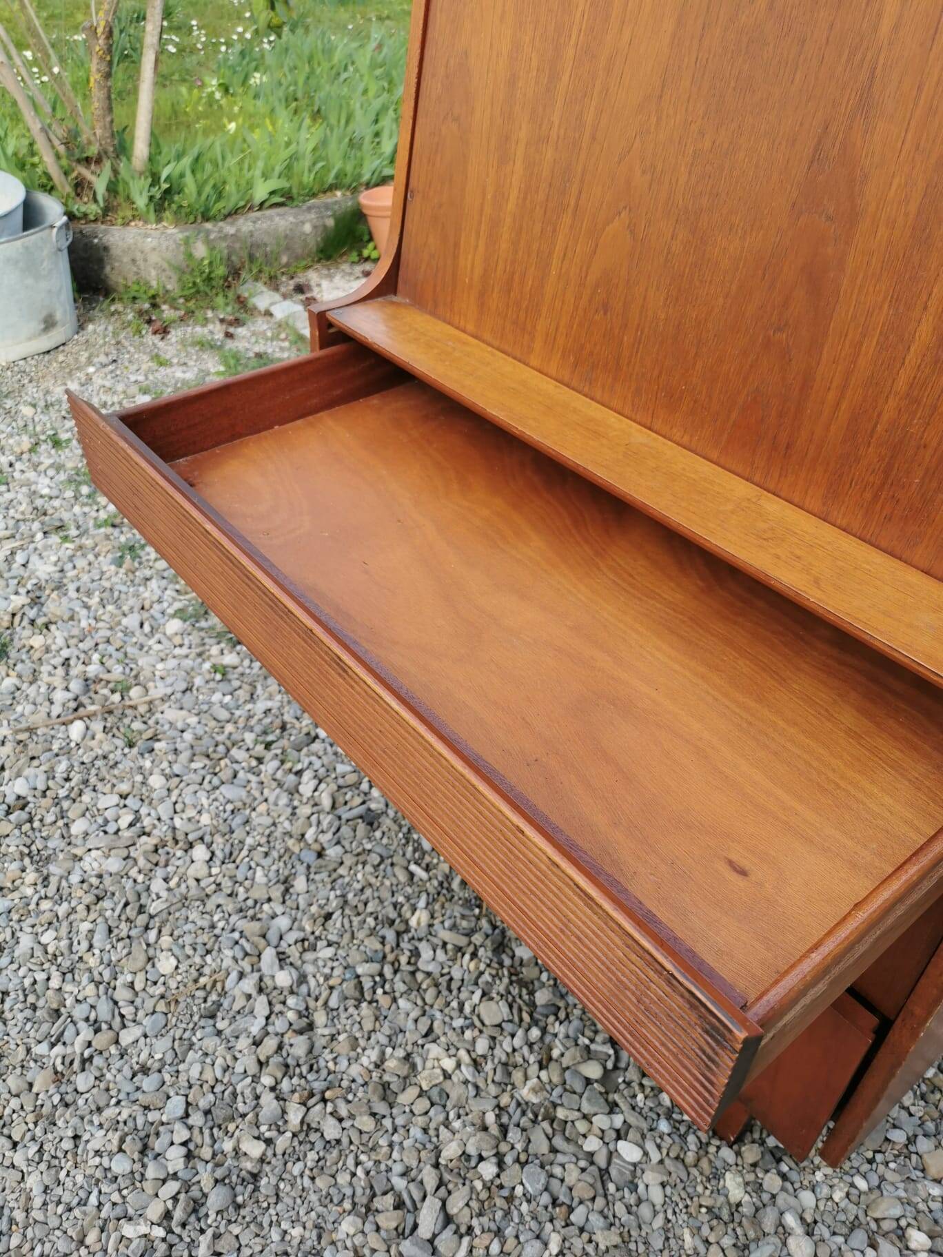 Vintage teak secretary, mid-century