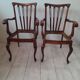 Paire de fauteuils de style Queen Anne originaux