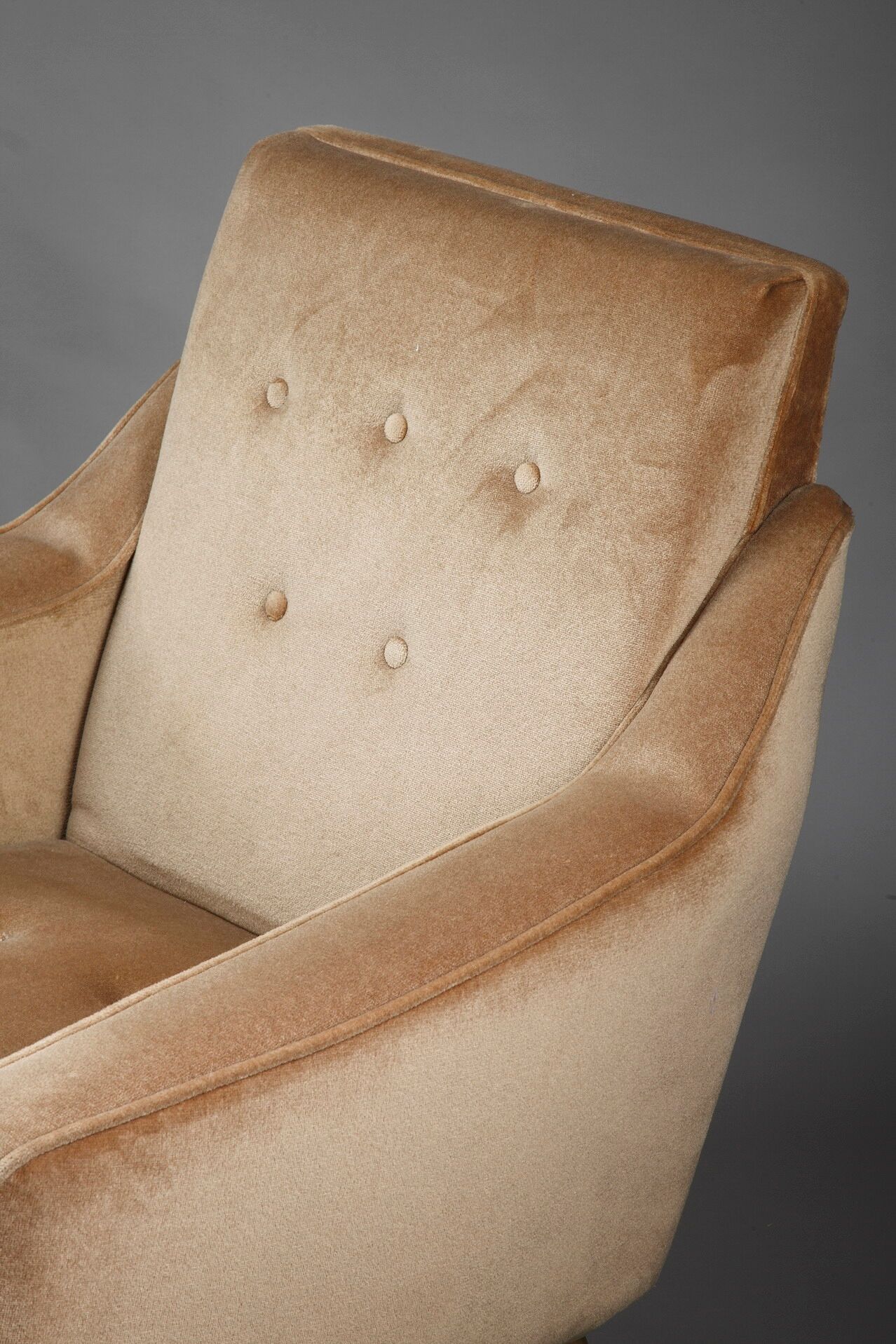 Pair of velvet chairs from the 50s