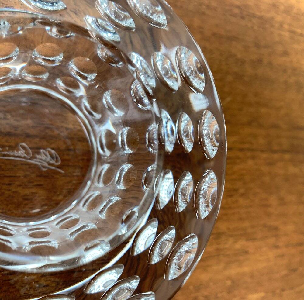 Vintage crystal glass chandelier by Oleg Cassini