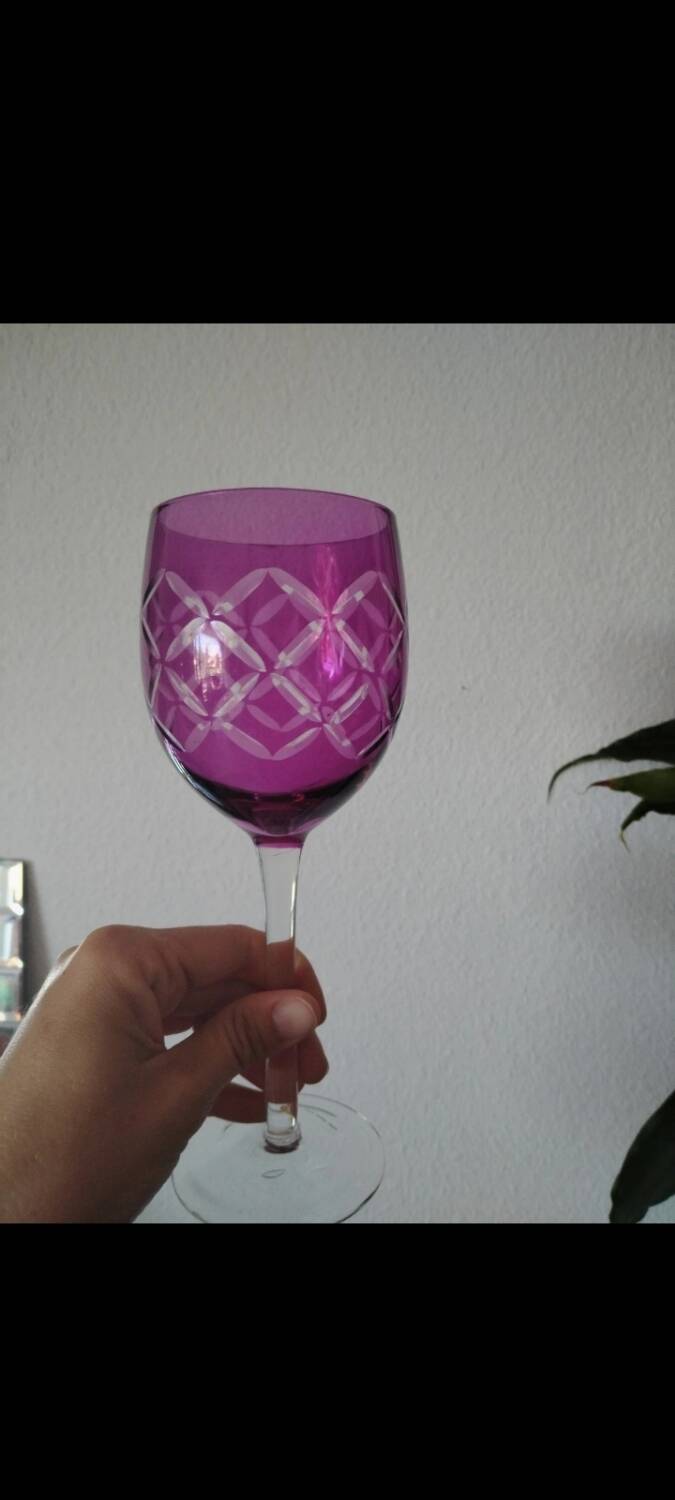 Crystal stemmed glasses