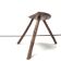 Tabouret tripode brutaliste bois massif demi rond