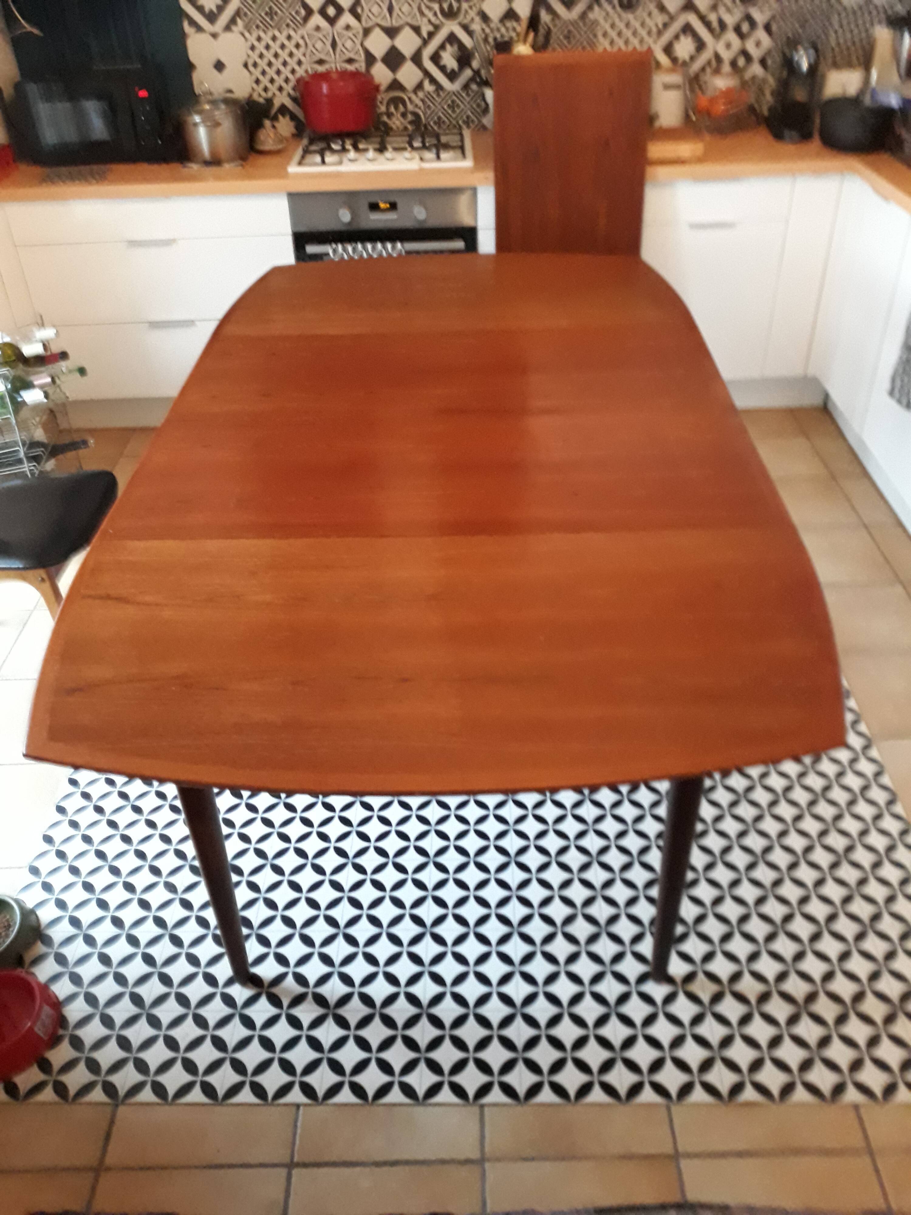 Scandinavian square table teak Henry Walter Klein