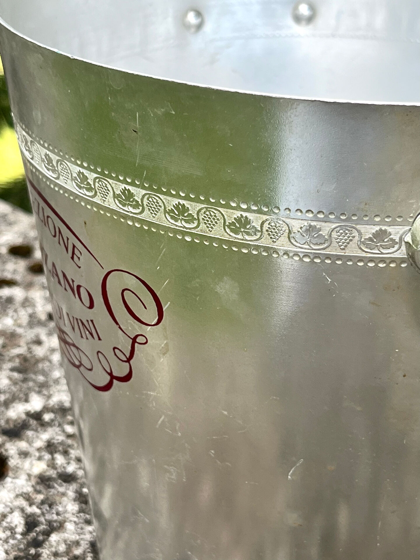 Cinzano Champagne Cooler Ice Bucket – Vintage Aluminium Advertising Wi