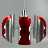 60s 70s 6-flame Sputnik candlestick metal chrome space age design