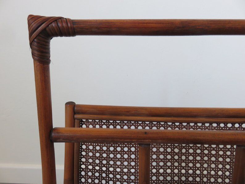 Door magazines in rattan and caning 60s 70s