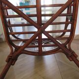 Bamboo and bentwood armchair from the 60s