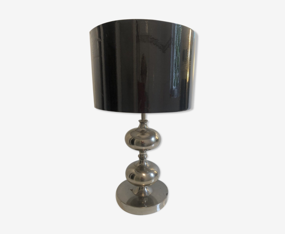 Lampe à poser chromée avec pied boules années 60-70