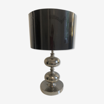 Large chrome table lamp with foot balls, 60s-70s