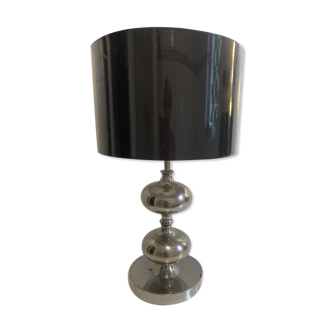 Large chrome table lamp with foot balls, 60s-70s