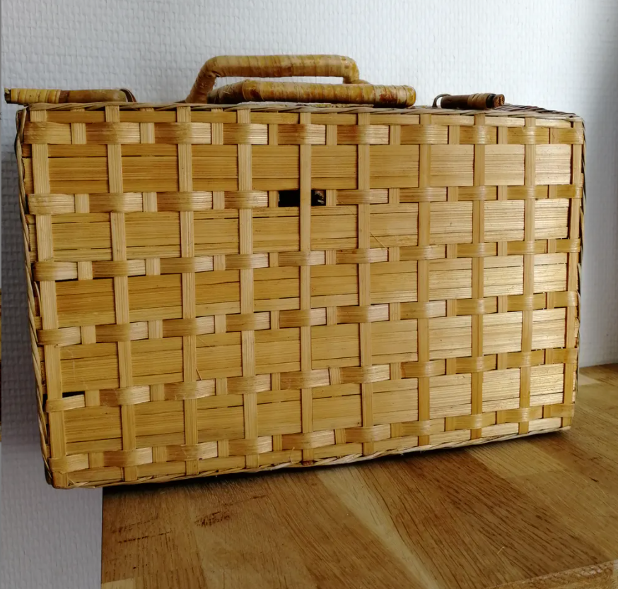 Wicker suitcase