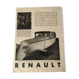 Plasticized Renault 1930 advertising poster