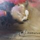 Small oil on canvas bouquet of flowers