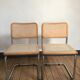 2 chaises beiges Cesca B32 by Marcel Breuer