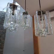 Granada ice glass chandelier by JT Kalmar for KFKG 1960s