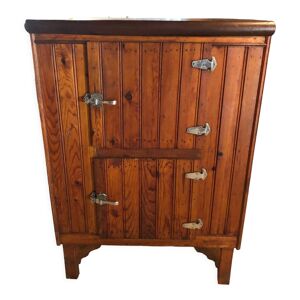 Armoire frigo en bois