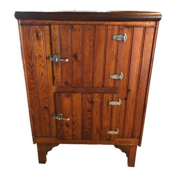 Vintage wooden fridge cabinet