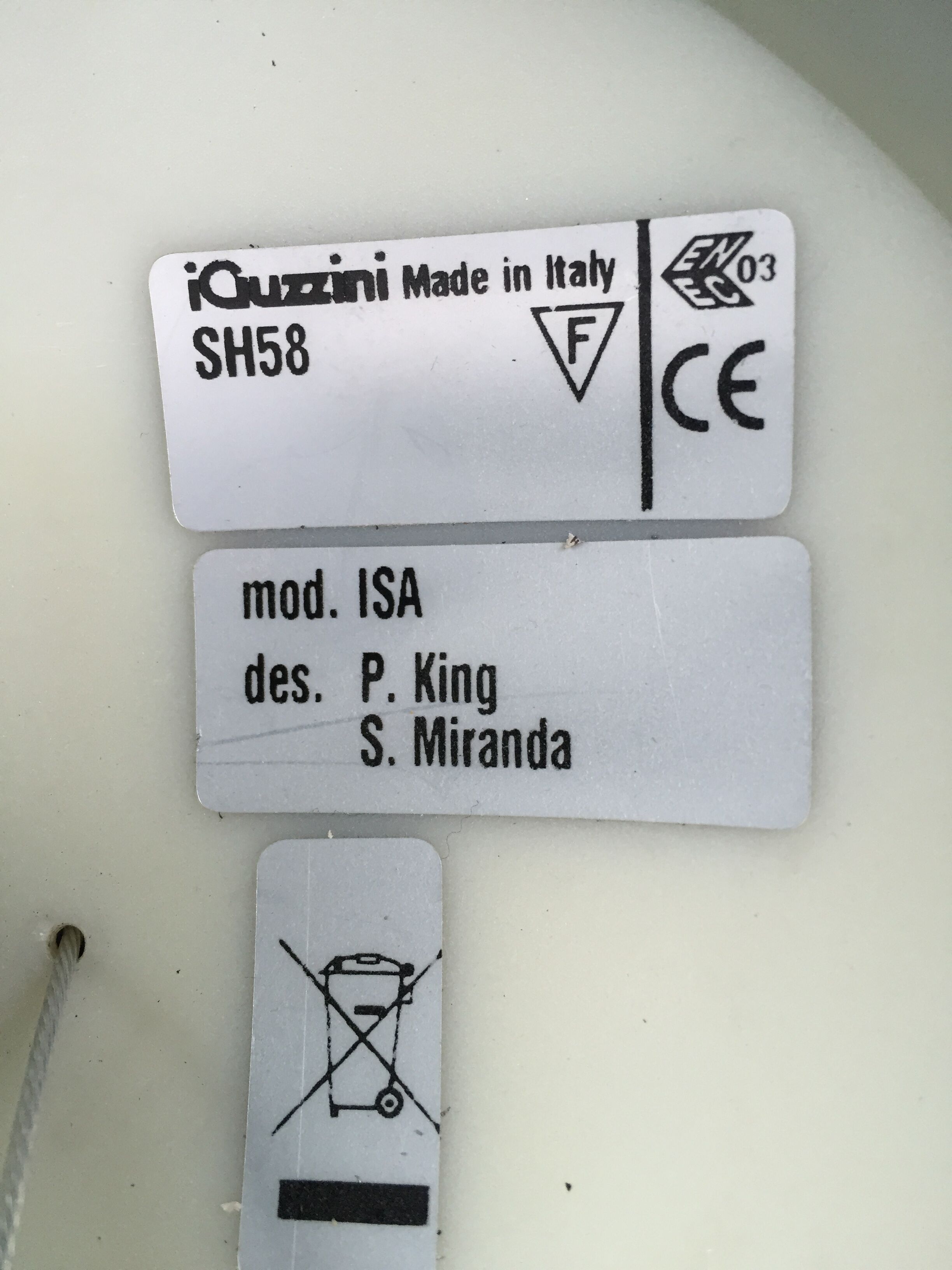 Vintage 90s design pendant lamps Isa by King & Miranda for Sirrah