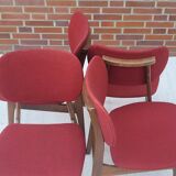 Lot of 4 middle century chairs
