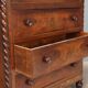 Antique mahogany secretary with leather, Italy, 19th century