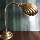 Golden vintage shell lamp
