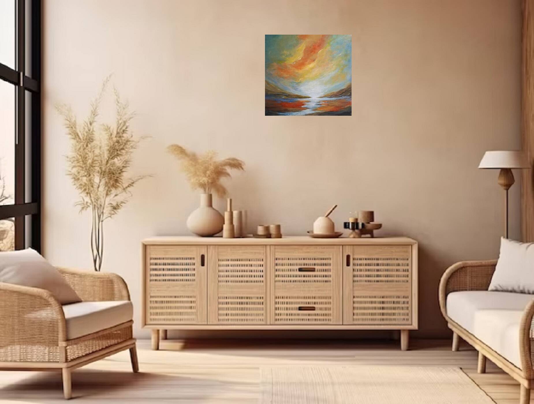 "The Breath of the Distant" original painting signed with its certificate.
