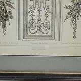Room framed under glass "architecture and sculpture Louis XVI"