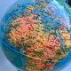 Globe terrestre lumineux années 70
