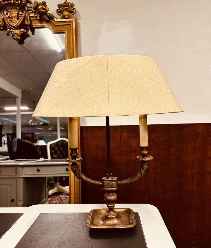 Antique French Bouillotte table lamp
