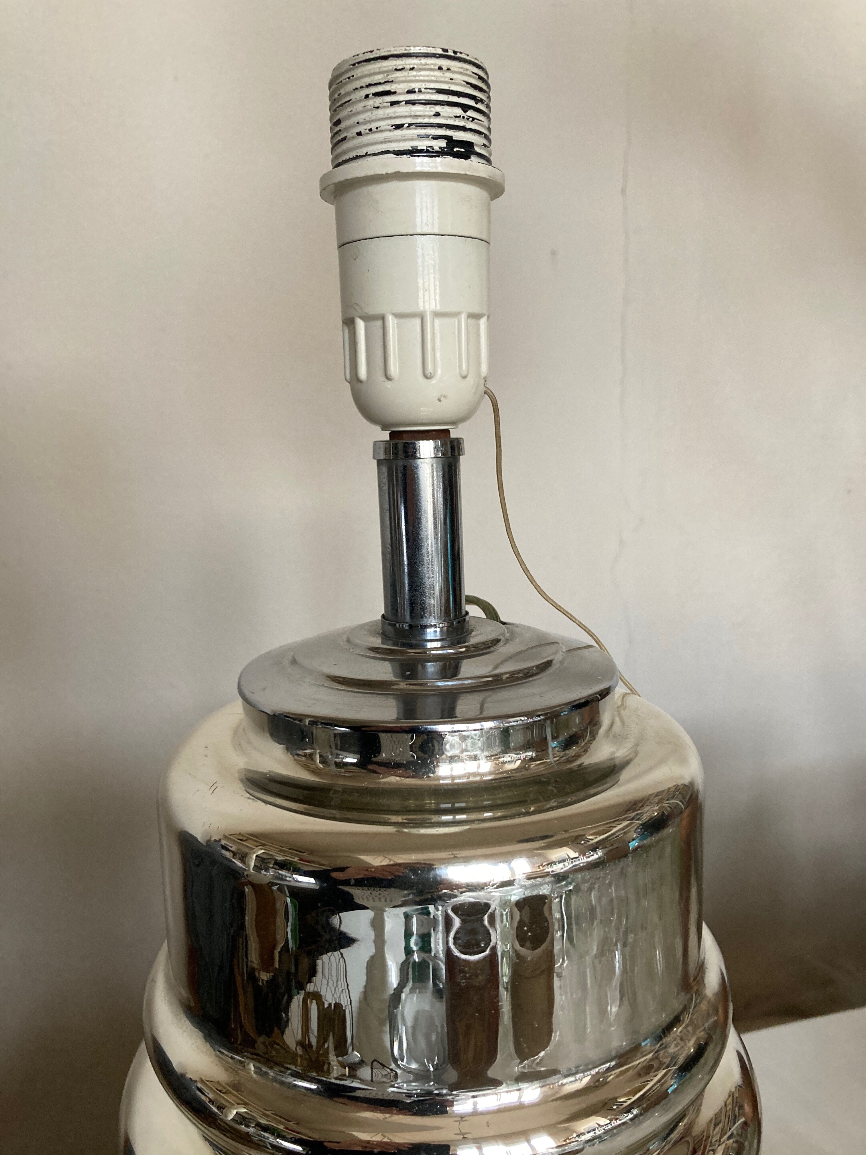 Produit BHV Lampe XXL 1970 en verre églomisé mouvement futuriste