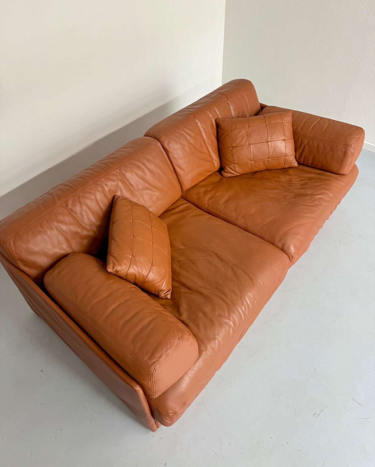 DESEDE ds 76 vintage design camel leather 2-seater sofa