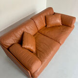 DESEDE ds 76 vintage design camel leather 2-seater sofa