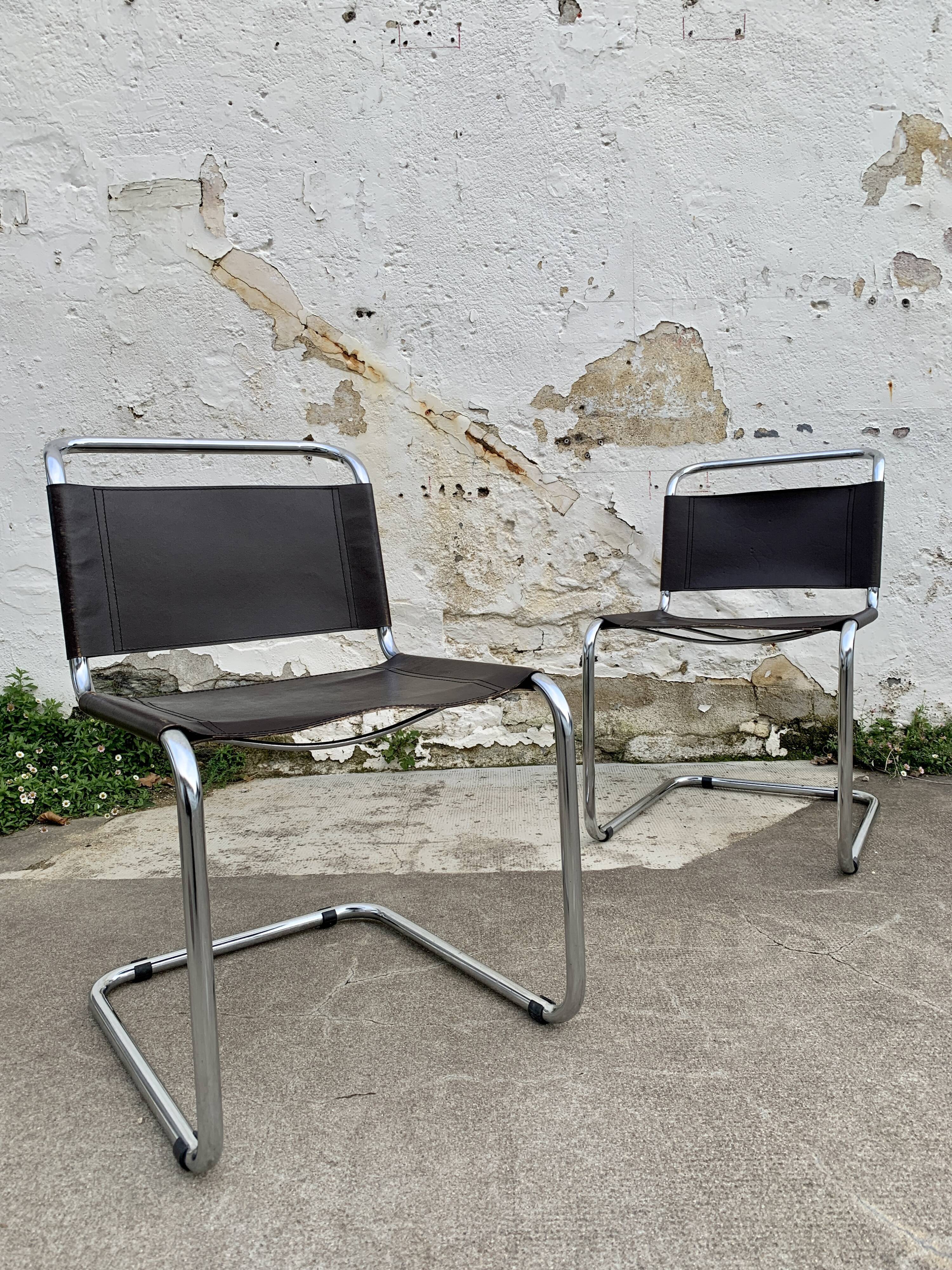 Pair of chairs B33 by Marcel Breuer