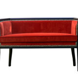 Orange art-deco sofa