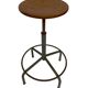 Vintage industrial workshop stool work stool adjustable in height 60's design