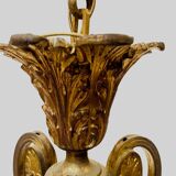 Louis XV style chandelier in bronze and frosted glass 20th century