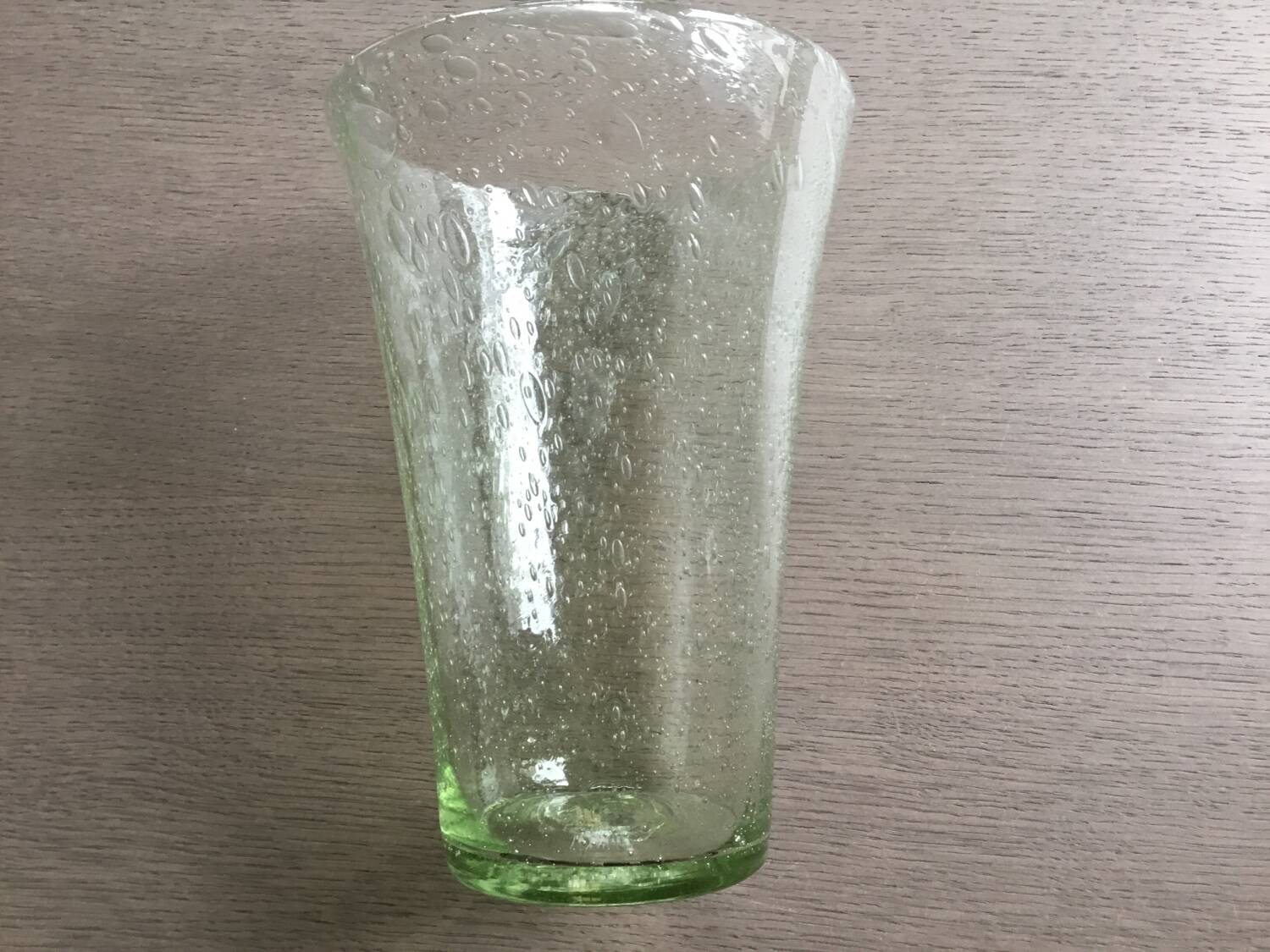 Handcrafted bubbled glass vase