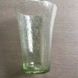 Handcrafted bubbled glass vase