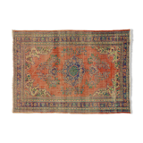 Anatolian handmade vintage rug 221 cm x 157 cm