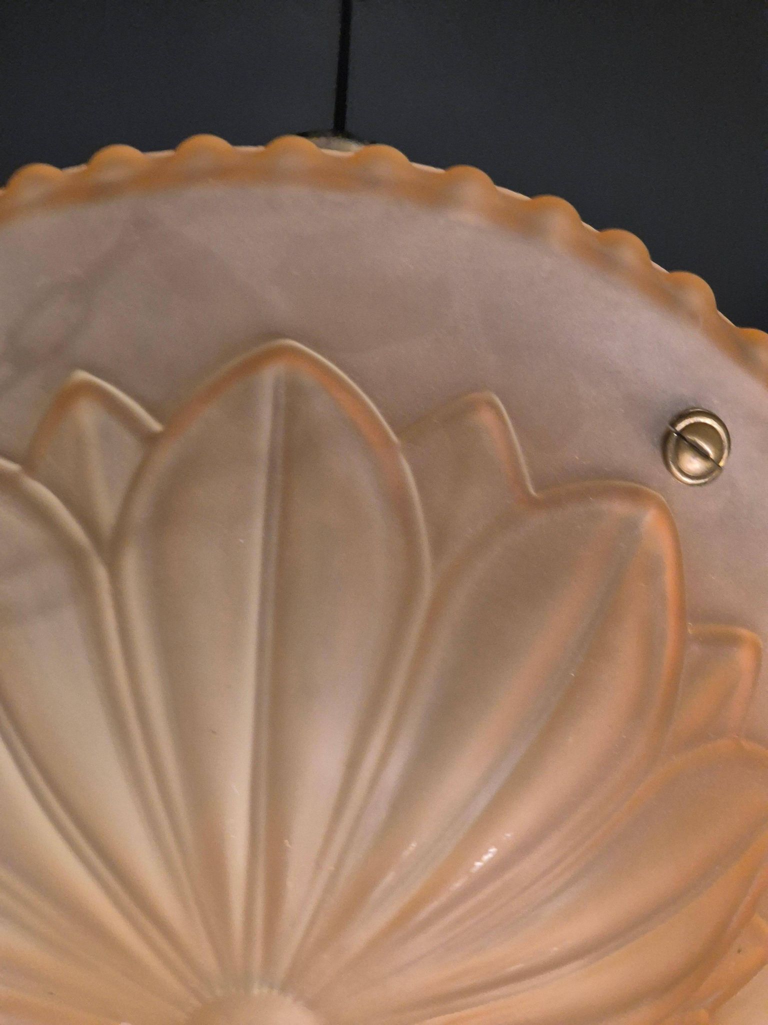 Swedish Grace classic pendant, model "10073" Havanna Glass by Böhlmarks 1920/30s