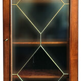 Solid cherry and lacquered mahogany veneer bookcase from the late 1950s