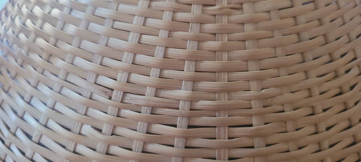 70s rattan pendant light